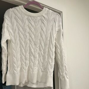 Philosophy White Cable Knit Crew Neck Sweater. Worn once